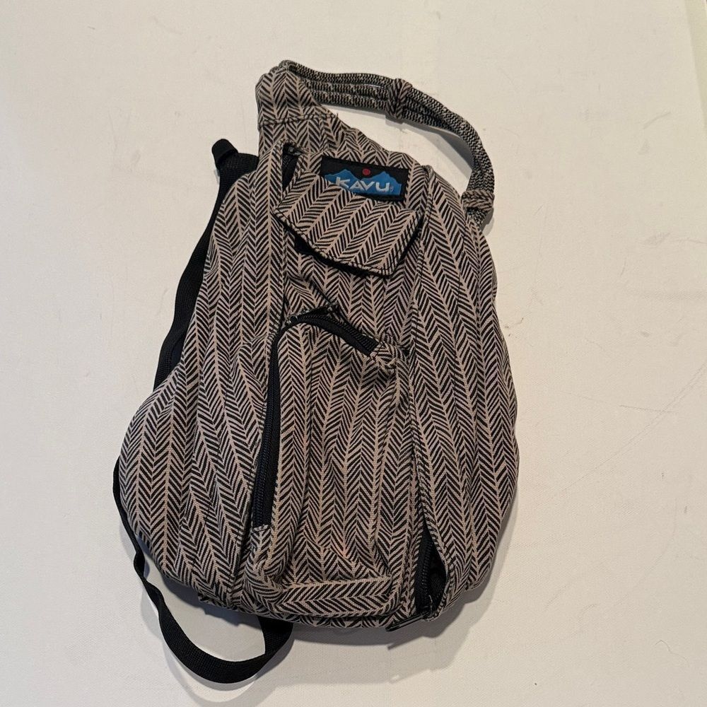 Kavu Black and White Patterned Men's Backpack
